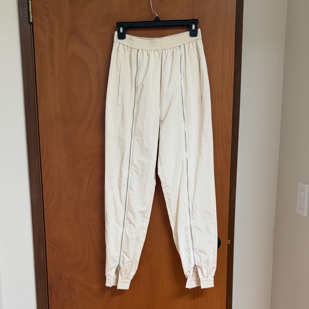 Tibi ivory zipper jogger size xs short